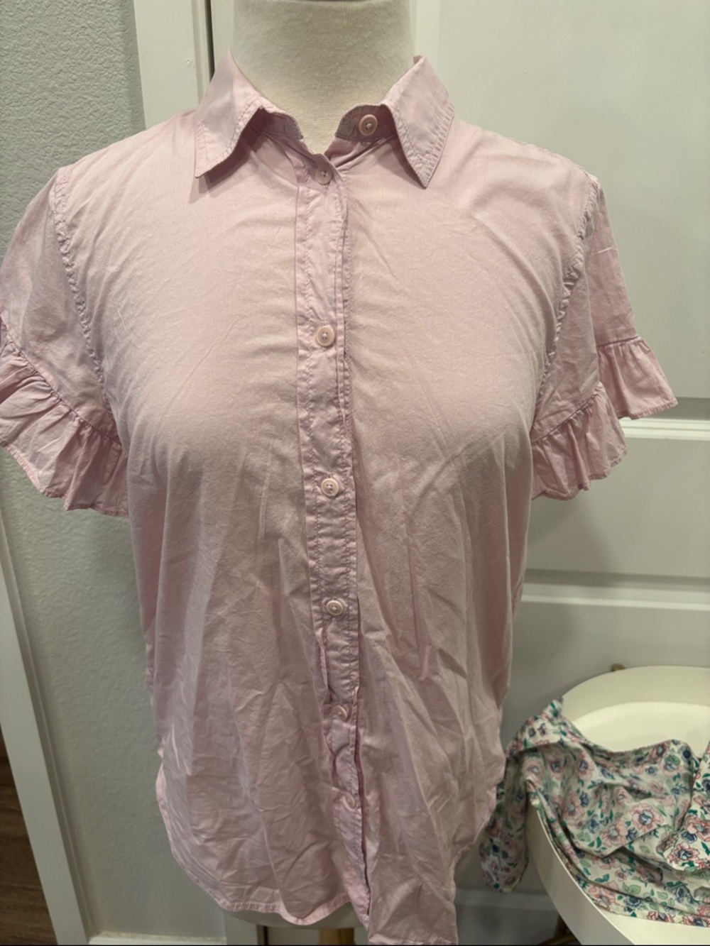 Set of 2 J. Crew Short Sleeve Button Down Blouses - Picture 3 of 10